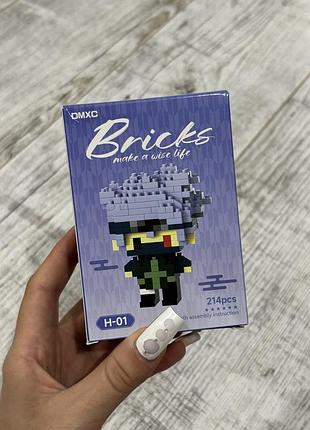 Конструктор микро-блочный dmxc bricks "kakashi hatake" (какаши хатаке) из серии "make a wise life" 214 деталей