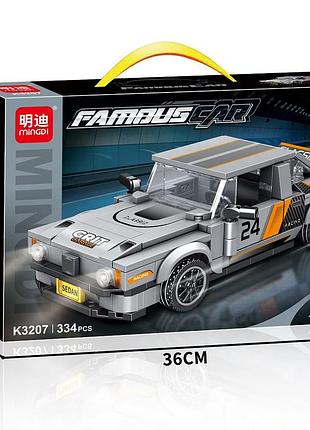 Конструктор блоковий mingdi sports car k3207 «класичний перегоновий автомобіль» набір із 334 деталей