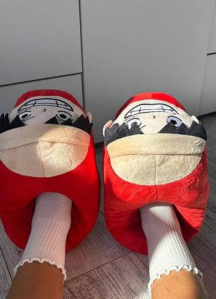 Мягкие домашние плюшевые тапочки-игрушки луффи (luffy plush slippers) по мотивам аниме «ван пис» (one piece) 37-42