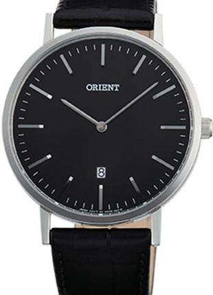 Мужские часы orient fgw05004b0 стальной корпус водозащита 30 м чёрный циферблат