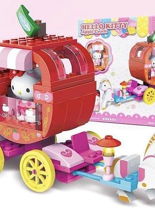 Дитячий конструктор карета-яблуко hello kitty apple coach з конячком