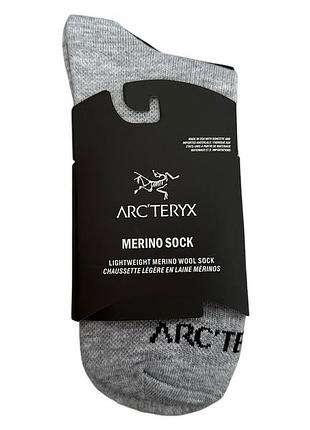 Чоловічі шкарпетки arc'teryx merino wool lightweight 1/4 crew sock