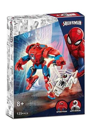 Конструктор marvel super heroes "робот человека-паука против анти-венома" (125+ деталей, 8+) | фигурки человека-паука