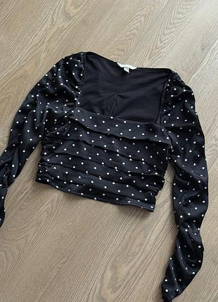 Топ/блуза в горошок h&m