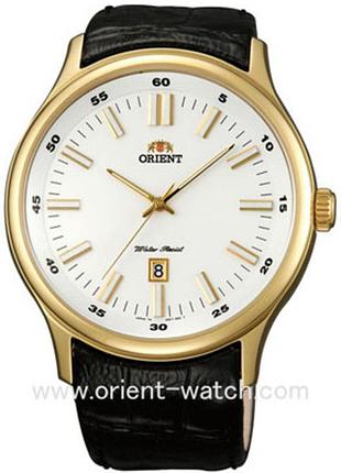 Мужские часы orient func7003w0 стальной корпус водозащита 30 м белый циферблат