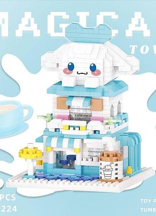 Конструктор из микро-блоков sanrio cinnamoroll кафе / домик | фигурка синнаморолл