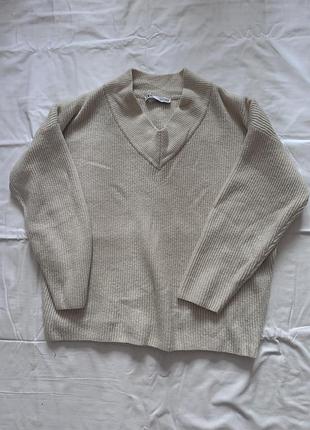 Светр бежевий zara m