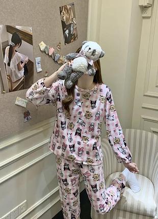 Жіноча плюшева піжама sanrio в рожевому кольорі xs-s