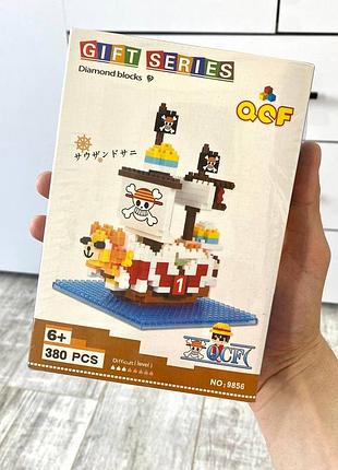 3d-конструктор one piece «корабль thousand sunny» (380 деталей) — нано-брики, diamond blocks qcf 9856