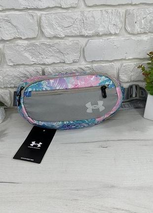 Сумка поясна under armour flex waist bag сіро-кольорова