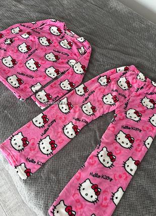 Розовая пижама hello kitty | плюшевая пижама хелоу китти