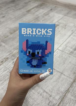 3d мини-конструктор bricks: стич (stitch) из «лило и стич», 161 деталь