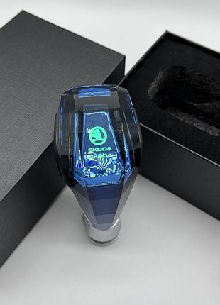 Ручка skoda переключения передач с подсветкой хрусталь rgb