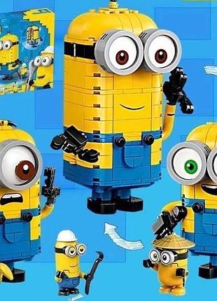 Детский конструктор mini minions 20551 «миньоны и их логово» (the rise of toy) конструктор гадкий я (876 деталей)
