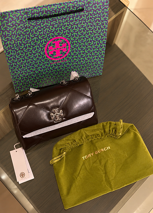 Сумка жіноча tory burch чорно -шоколадна