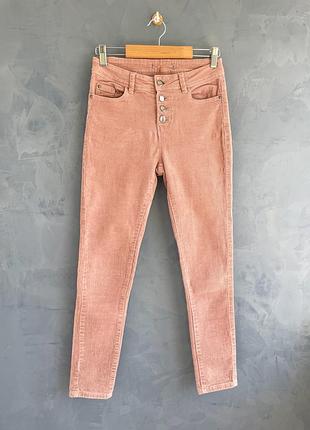 Розовые вельветовые брюки denim co