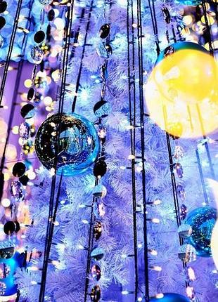 Гірлянда прозора кулька 40led 5м (флеш) 18мм, новорічна бахрама, світлодіодна гірлянда, вулична гірлянда