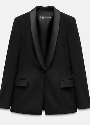 Жакет zara з атласними ласканами zara