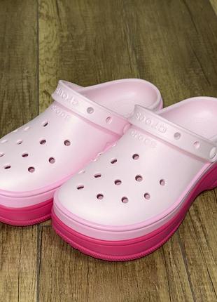 Crocs classic stacked clog розовые eur 38-39 🌸