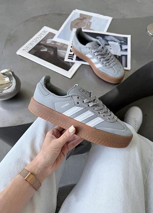 Adidas samba platform grey premium