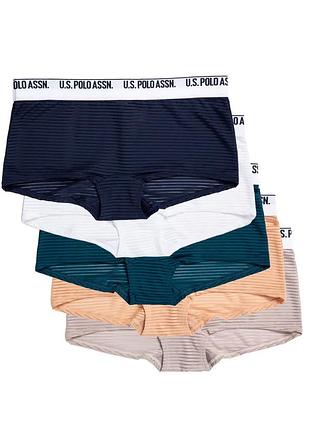 Жіночі трусики-шортики u.s. polo assn набір 5 шт.