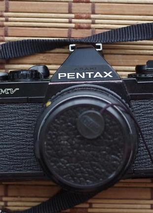 Фотоаппарат pentax mv+ smc pentax-m 50mm 1.7 + крышка и ремешек