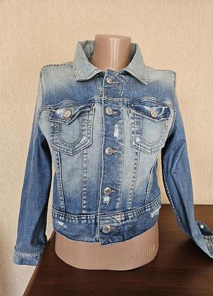 Оригінальна джинсова куртка true religion (s/p) — сша, преміум якість