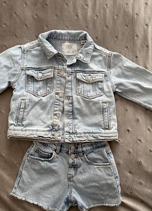 Куртка джинсова та шорти zara 92