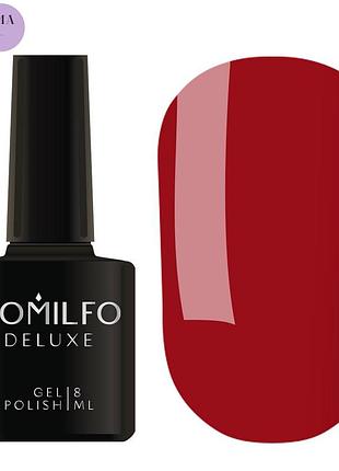 Гель-лак komilfo deluxe series d087 (темно-червоний, емаль) hema/tpo free, 8 мл