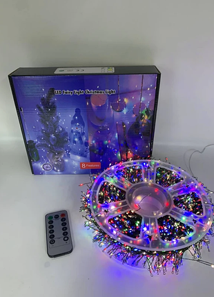 Гірлянда роса на котушці феєрверк - мішура від usb, 20м, 600led + пульт мультик