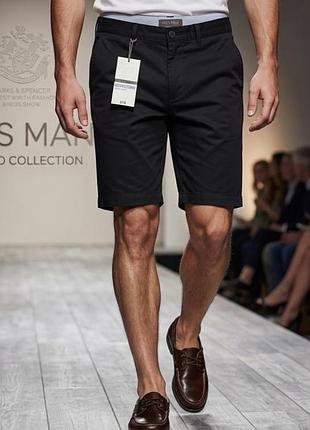 Шорти чоловічі m&s man, чорного синього кольору, m, бавовна (chino)