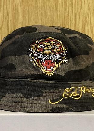 Панама двусторонняя ed hardy reversible camo embroidered bucket hat.оригинал.