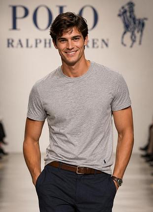 Футболка чоловіча polo ralph lauren сіра s (бавовна)