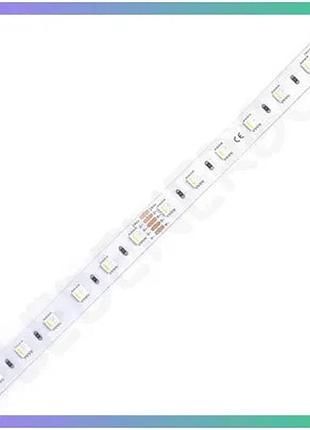Світлодіодна стрічка colors 60-5050 24v 16.8w rgb 4000k для підсвічування 5м ціна за 1м відвантаження sku_d560rgbnw-24v-12mm