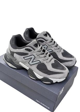 Мужские кроссовки new balance 9060 темно-серые