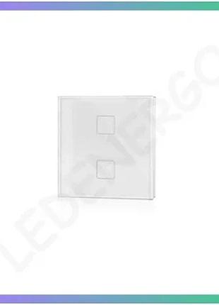 Сенсорная панель deya zigbee на 2 зоны димер белая с функцией сцены управление освещением sku_ts2(wzs)-white