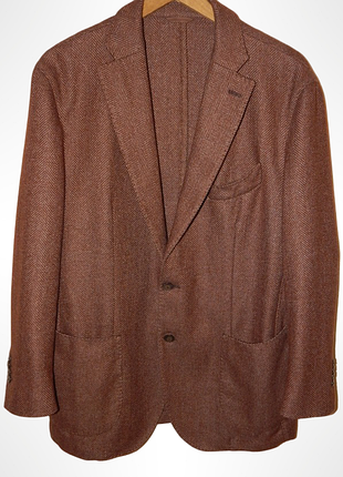 Пиджак блейзер окрашенный в готовом виде в ёлочку l. b. m. 1911. size 56r it/50-52. made in italy