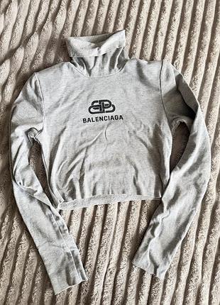 Гольф лонгслів  balenciaga сірий м/с