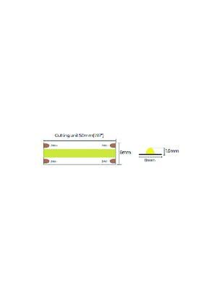 Светодиодная лента colors cob 24v 9.6w 650lm 2700k для подсветки 5м цена за 1м отгрузка бобинами по 5м sku_drf10-24v-8mm-sw