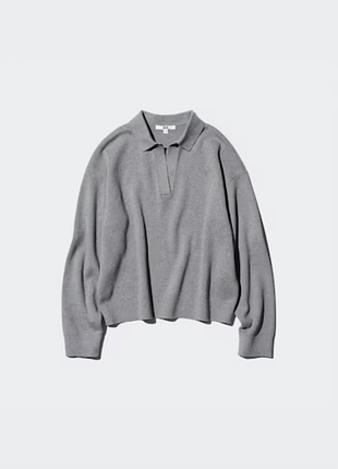 Свитер поло лонгслив хлопок uniqlo