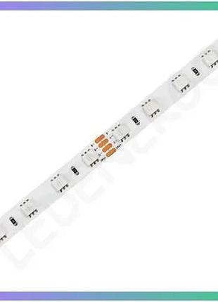 Світлодіодна стрічка colors 60-5050 24v 14,4w 430lm rgb для підсвічування 5м ціна за 1м відвантаження sku_dj60rgb-24v-10mm