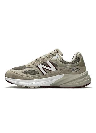 Мужские кроссовки new balance 990v6 beige white