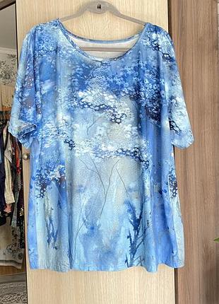 Блузка shein 3xl мраморний принт