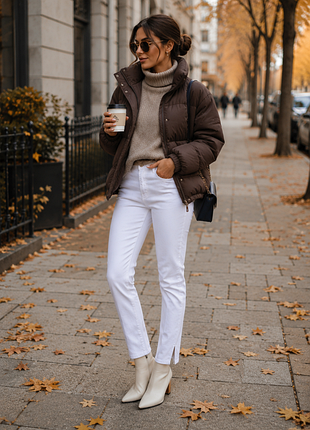 Женские летние белые джинсы armani.