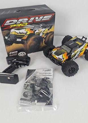 Радіокерована машина conquer rc wl toys монстр-трак 4х4 70км/год 1/16 помаранчевий