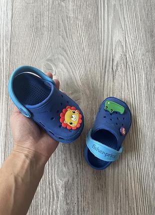 Кроксы шлёпанцы малышу fisher price