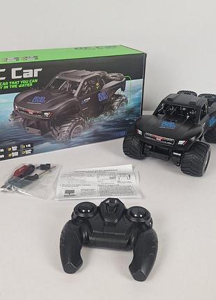 Радиоуправляемая машинка-амфибия jjrc q156 (1:16) для суши и воды черный с синим