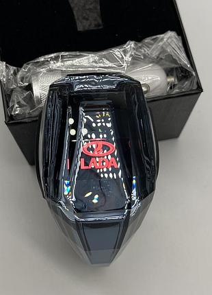 Ручка lada переключения передач с подсветкой хрусталь rgb