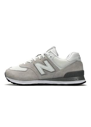 Мужские кроссовки new balance 574 light grey white