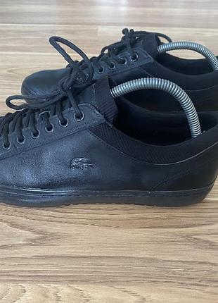 Шкіряні кросівки lacoste straightset 318 1 qsp 3m thinsulate утеплені осінь-зима (р. 44)
